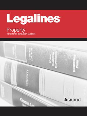 cover image of Legalines on Property Keyed to Dukeminier